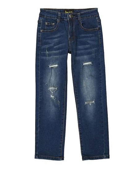 Flash Sale ๐ Daniel L Dark Blue Distressed Straight-Leg ๐ Jeans - Toddler For Kids ๐