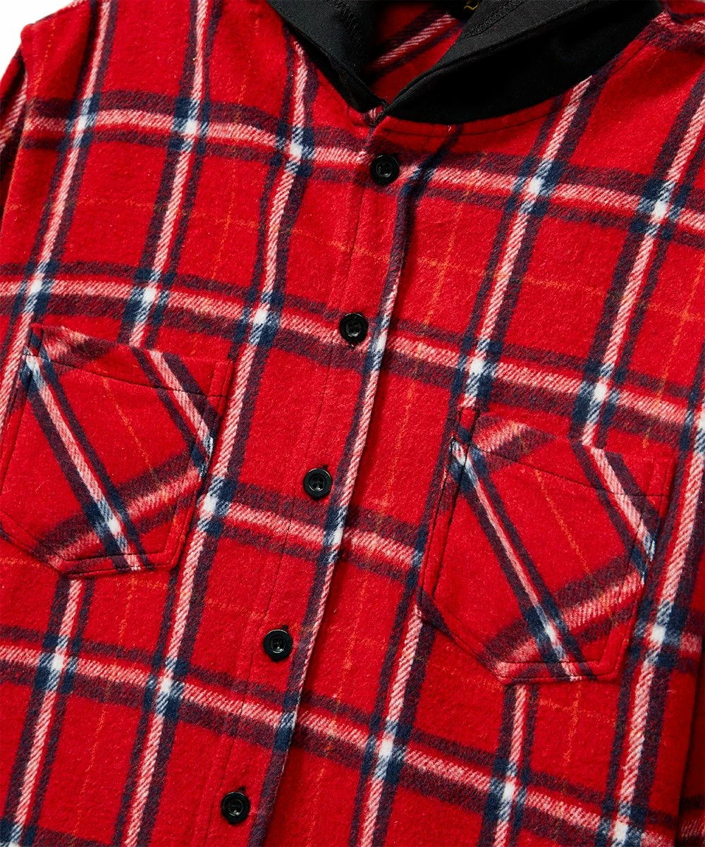 Outlet ๐ Daniel L Red Plaid Flannel Button-Up Hooded Tee - Boys For Kids ๐ - Image 2