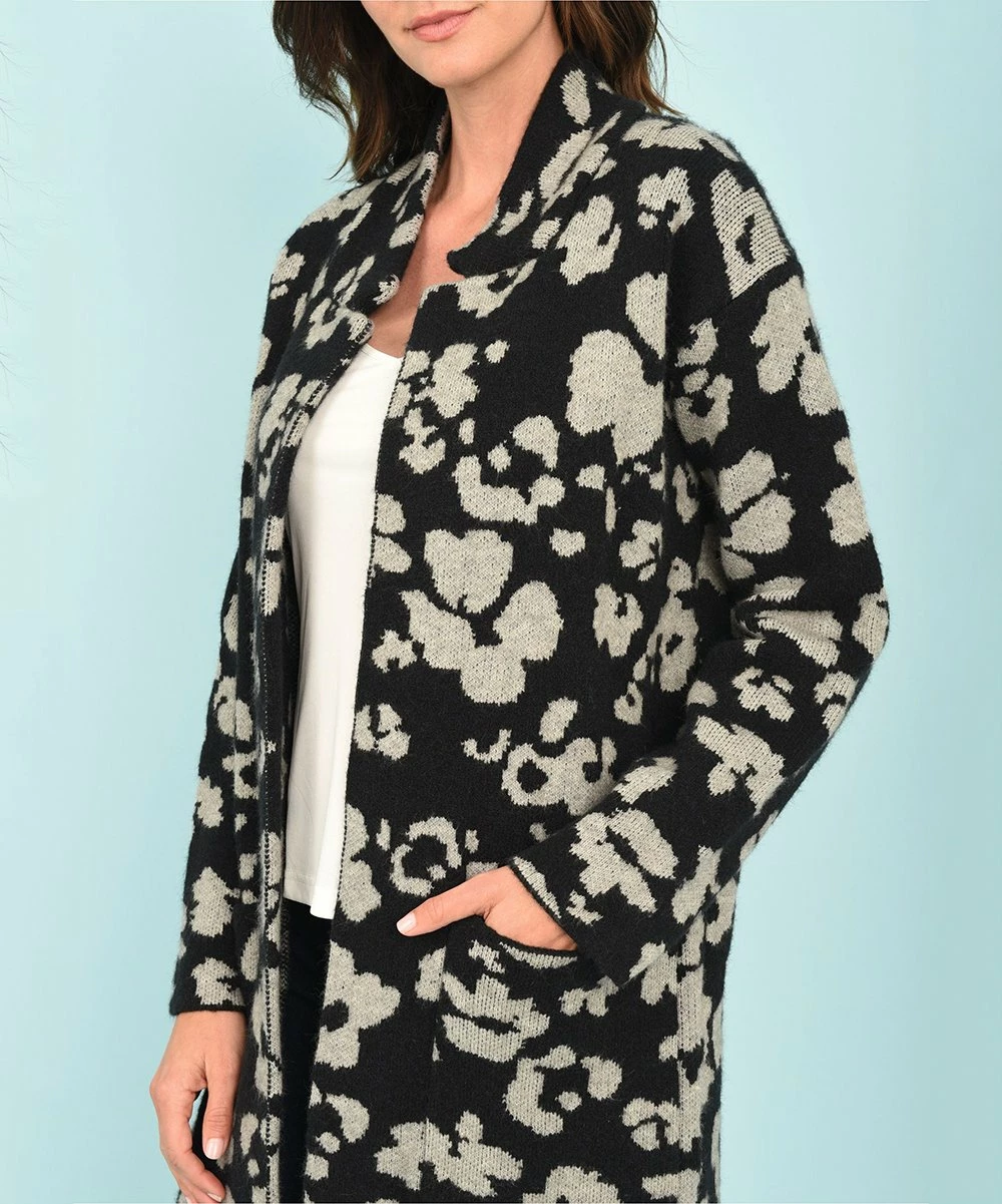 Flash Sale ๐ฅฐ Daniel Rainn Black & Gray Floral Open Cardigan - ๐ฉ Women ๐ - Image 2