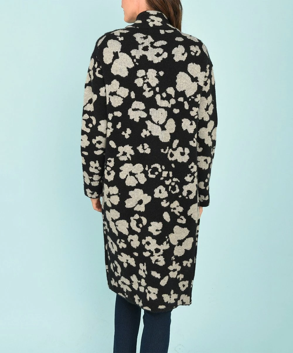 Flash Sale ๐ฅฐ Daniel Rainn Black & Gray Floral Open Cardigan - ๐ฉ Women ๐ - Image 4
