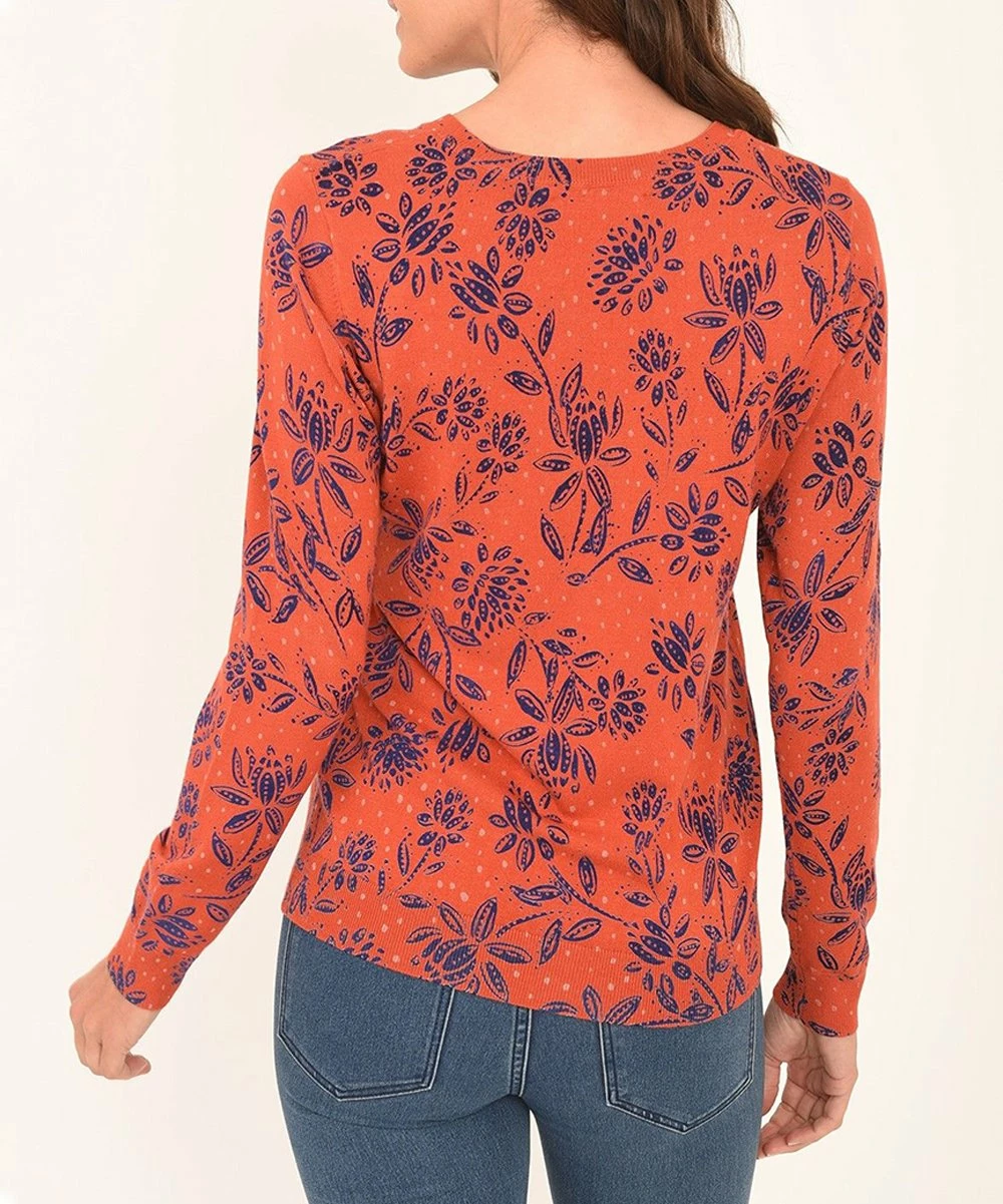 Brand new ๐คฉ Daniel Rainn Brick Floral V-Neck Sweater - ๐ฉ Women ๐ - Image 2
