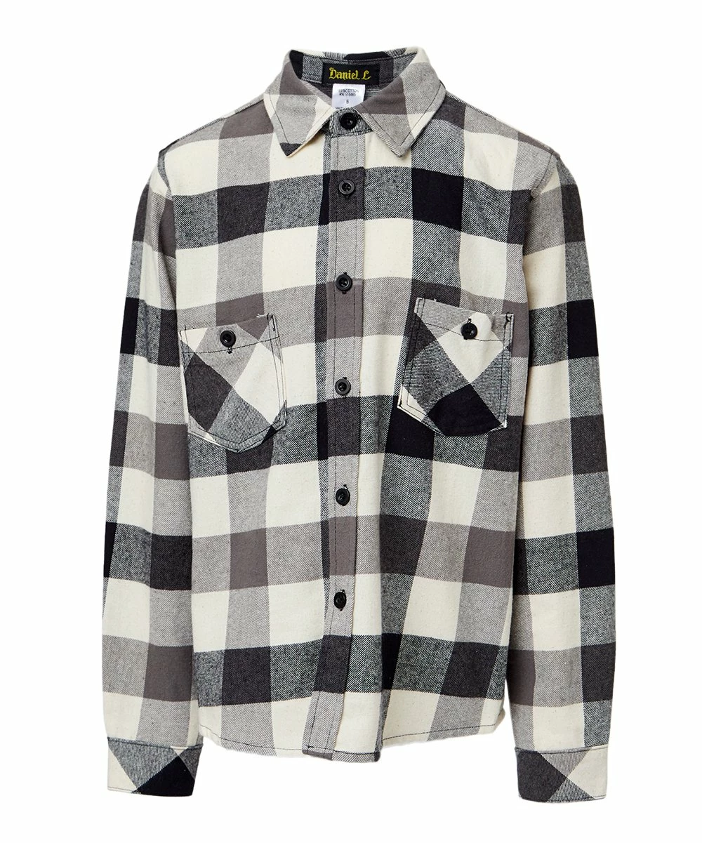 Best Sale 😉 Daniel L Black & White Buffalo Check Pocket Button-Up - Boys For Kids 🌟