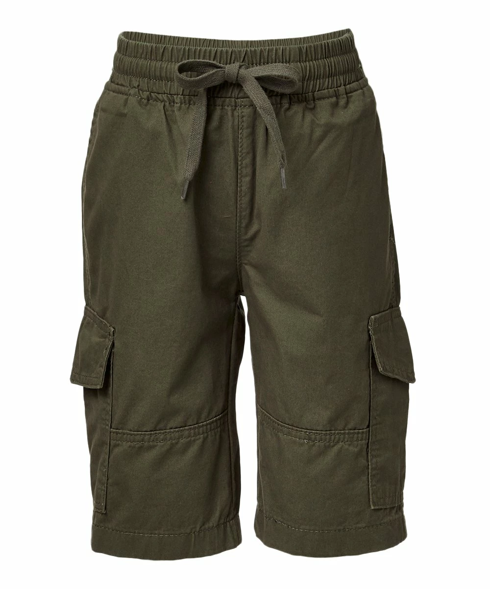 Coupon ๐ Daniel L Army Green Tie-Waist Cargo Shorts - Boys For Kids ๐งจ