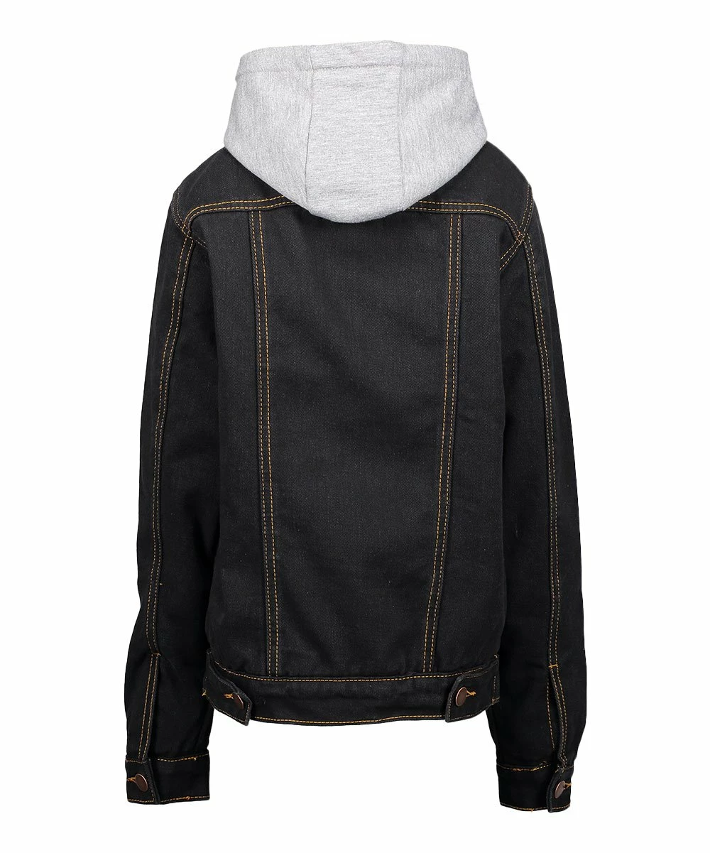 New ๐คฉ Daniel L Black Denim Hooded Trucker Jacket - Boys For Men ๐ - Image 2