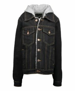 New 🤩 Daniel L Black Denim Hooded Trucker Jacket - Boys For Men 😉