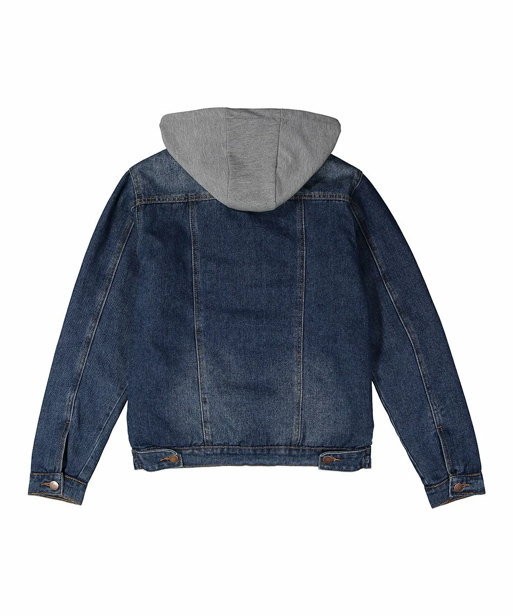 Top 10 🤩 Daniel L Dark Blue Denim Hooded Trucker Jacket - Boys For Men 👏 - Image 2