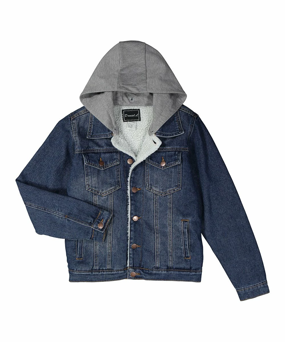 Top 10 🤩 Daniel L Dark Blue Denim Hooded Trucker Jacket - Boys For Men 👏