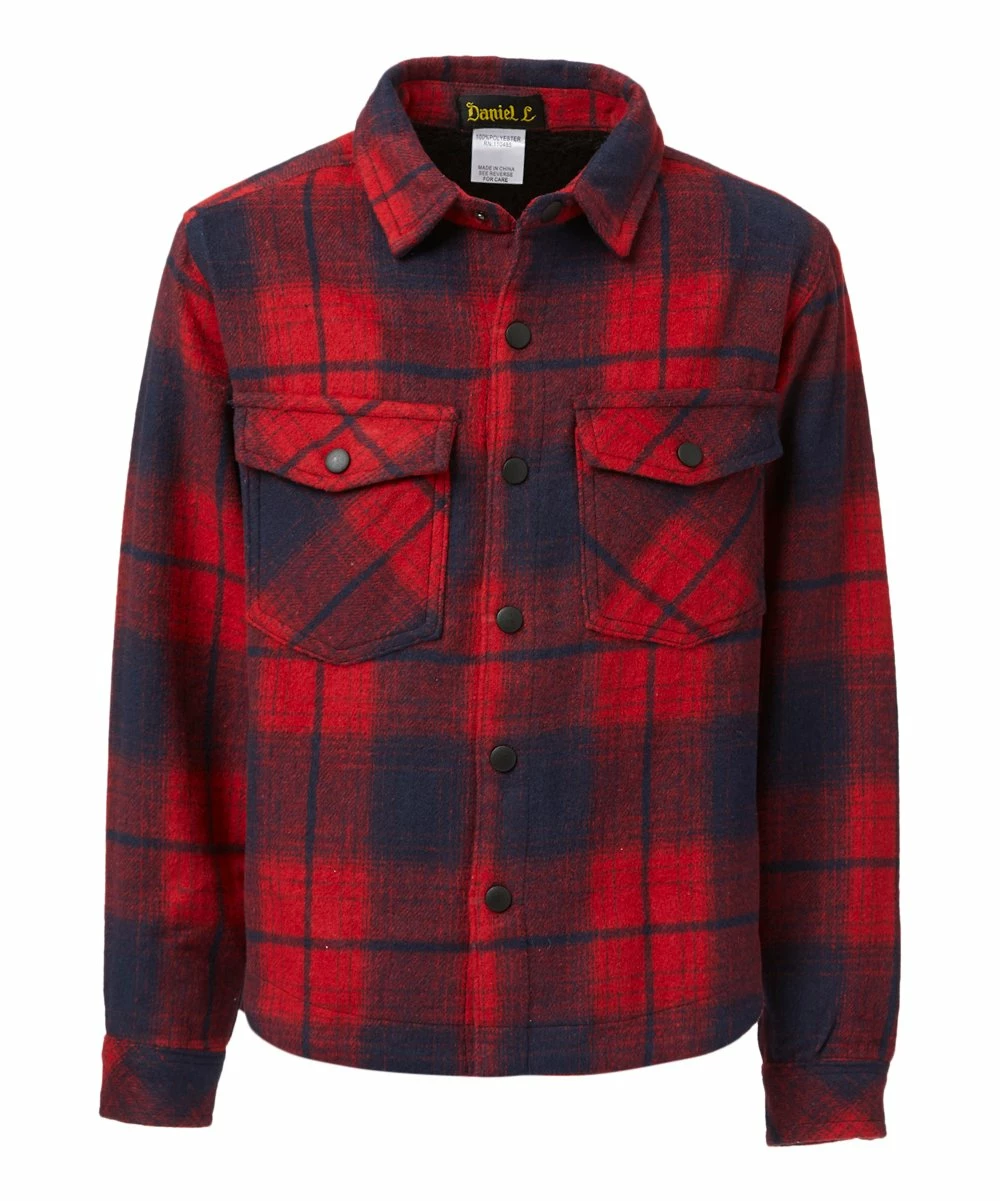 Flash Sale ๐คฉ Daniel L Red & Navy Plaid Flannel Button-Up - Boys For Kids โญ
