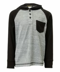 Wholesale ๐ Daniel L Green & Gray Pocket-Accent Hooded Raglan Henley - Boys For Kids ๐งจ