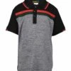 Best Sale 💯 Daniel L Black & Gray Color Block Polo - Boys For Kids 🔥