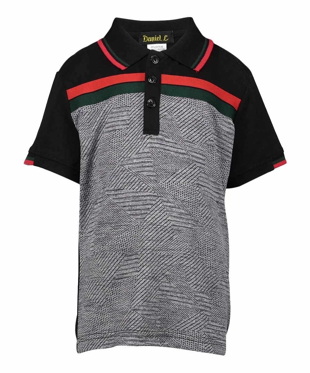 Best Sale ๐ฏ Daniel L Black & Gray Color Block Polo - Boys For Kids ๐ฅ