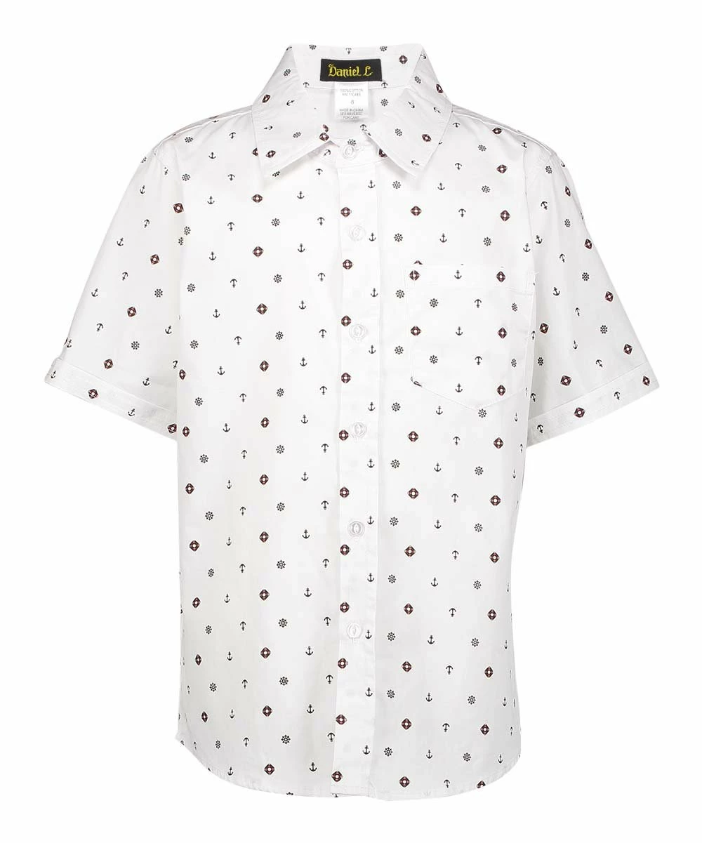 Cheap ๐ฏ Daniel L White Anchor Short-Sleeve Button-Up - Boys For Men โ๏ธ