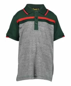 Brand new ๐ฅ Daniel L Green & Gray Color Block Polo - Boys For Kids โ