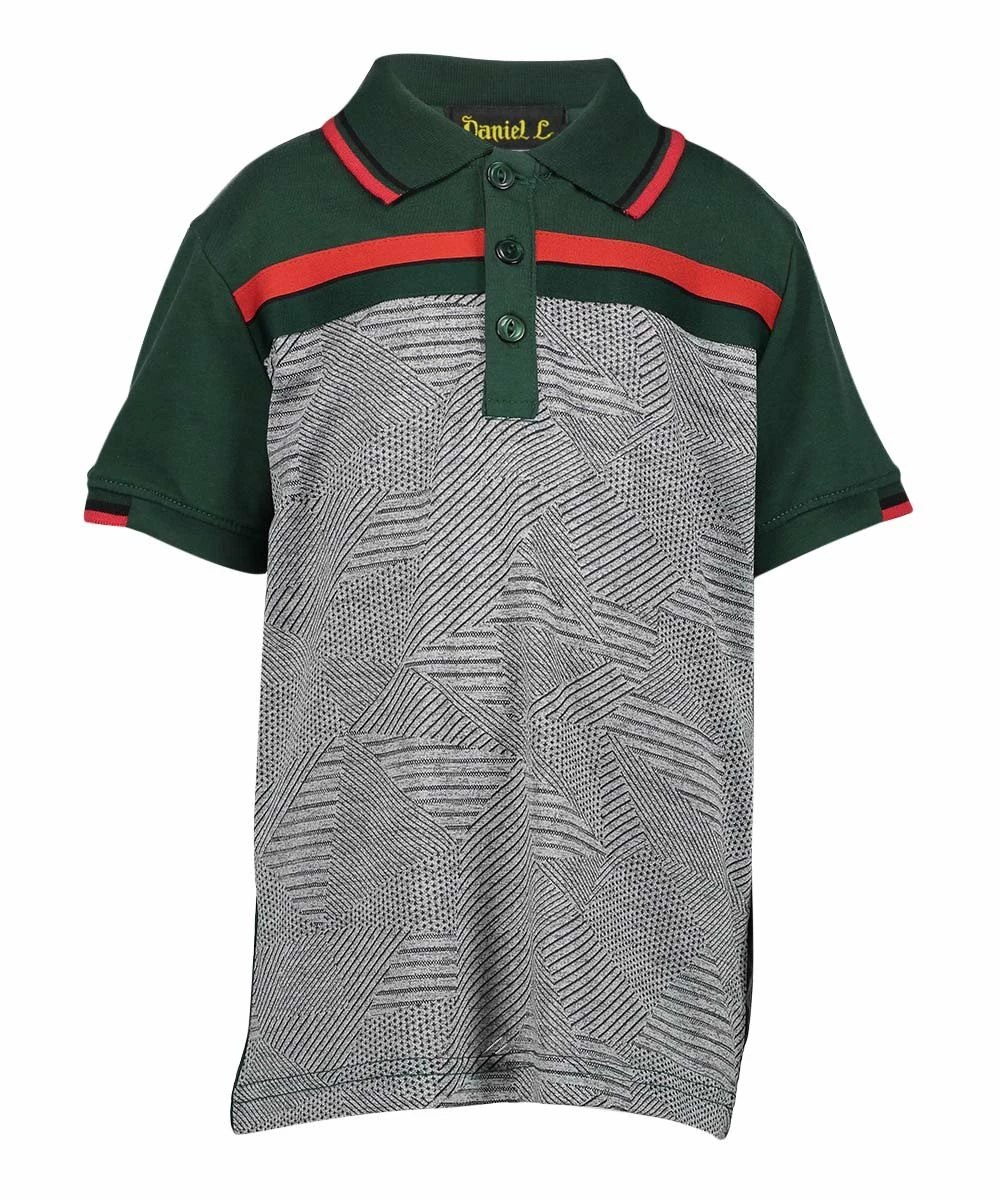Brand new ๐ฅ Daniel L Green & Gray Color Block Polo - Boys For Kids โ