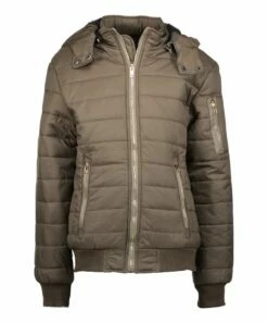 New 🧨 Daniel L Army Green Hooded Zip-Up Puffer Jacket - Boys For Kids ⌛