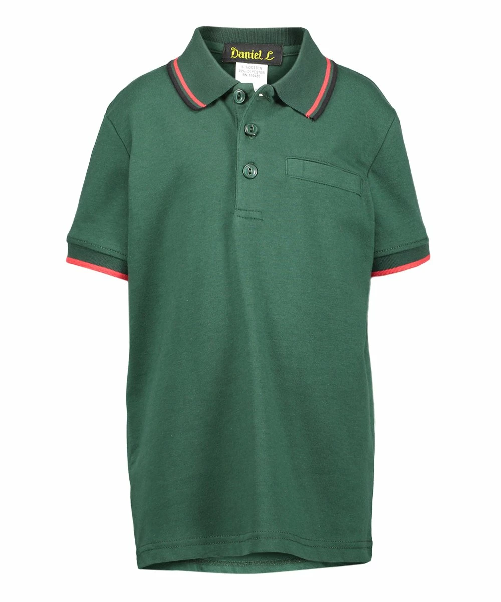 Buy 🔥 Daniel L Green & Orange Stripe Polo - Boys For Kids 🛒