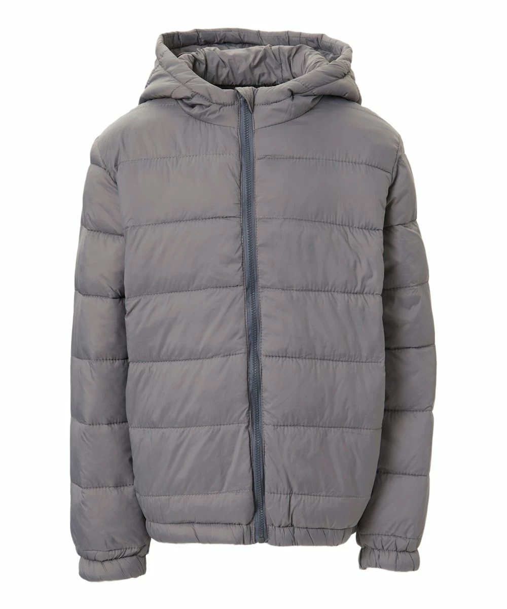 Best Sale โ Daniel L Dark Gray Hooded Zip-Up Puffer Jacket - Toddler & Boys For Kids โญ