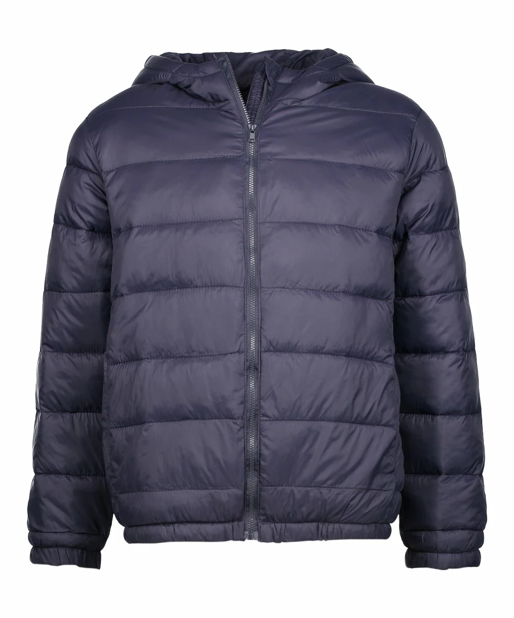 New ๐ Daniel L Navy Hooded Zip-Up Puffer Jacket - Boys For Kids โค๏ธ