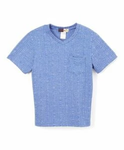 Top 10 ✨ Daniel L Royal Blue Pocket Ribbed V-Neck Tee - Boys For Kids 🤩