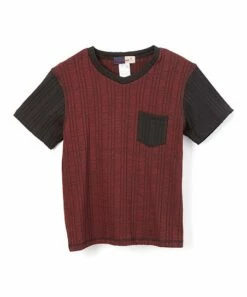 Flash Sale 🛒 Daniel L Red & Black Pocket Ribbed V-Neck Tee - Boys For Kids 💯