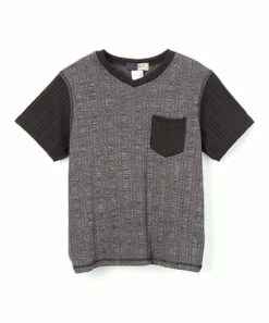 Best deal 💯 Daniel L Gray & Black Pocket Ribbed V-Neck Tee - Boys For Kids 🤩