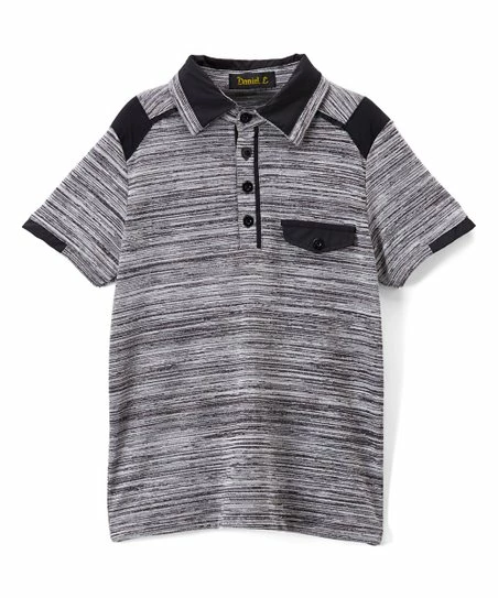 Wholesale ๐ฅฐ Daniel L Black Marled Polo - Boys For Kids ๐