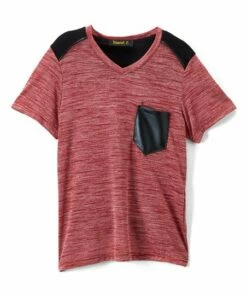 Best reviews of 🥰 Daniel L Burgundy Pocket-Accent V-Neck Tee - Boys For Kids 🤩