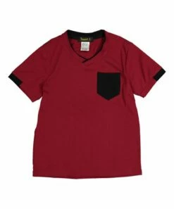 Top 10 ❤️ Daniel L Burgundy & Black V-Neck Pocket Tee - Boys For Kids 😍