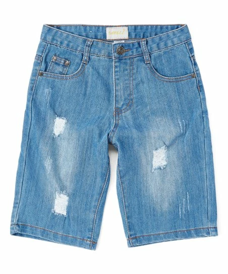 Outlet ๐งจ Daniel L Light Blue Distressed Denim Shorts - Boys For Kids ๐