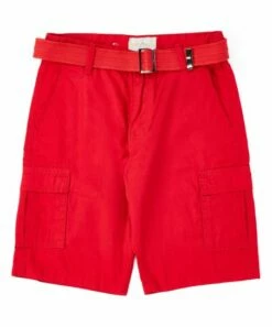 Coupon ✔️ Daniel L Red Belted Cargo Shorts - Boys For Kids ❤️