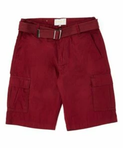 Discount 🔔 Daniel L Burgundy Belted Cargo Shorts - Boys For Kids 😍