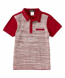 Best Pirce ⭐ Daniel L Burgundy Marled Raglan Polo - Boys For Kids 😉