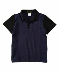Wholesale 🧨 Daniel L Navy & Black Quilted Raglan Polo - Boys For Kids 👏