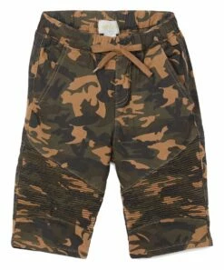 Buy ๐ Daniel L Dark Khaki & Olive Camo Shorts - Boys For Kids โ