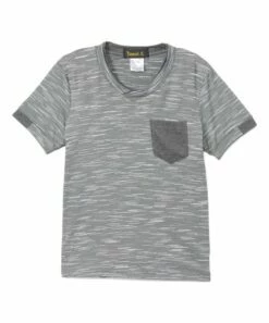Outlet 🌟 Daniel L Gray Space-Dye Pocket V-Neck Tee - Boys For Kids 🎁