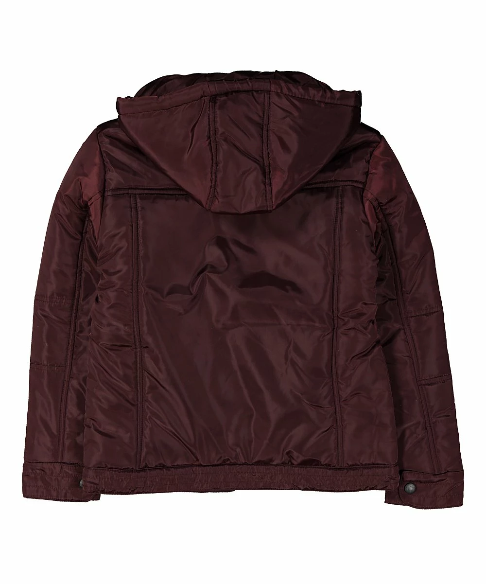 Hot Sale โญ Daniel L Burgundy Hooded Jacket - Boys For Kids ๐ - Image 2