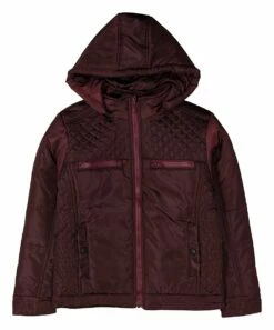 Hot Sale ⭐ Daniel L Burgundy Hooded Jacket - Boys For Kids 🔔