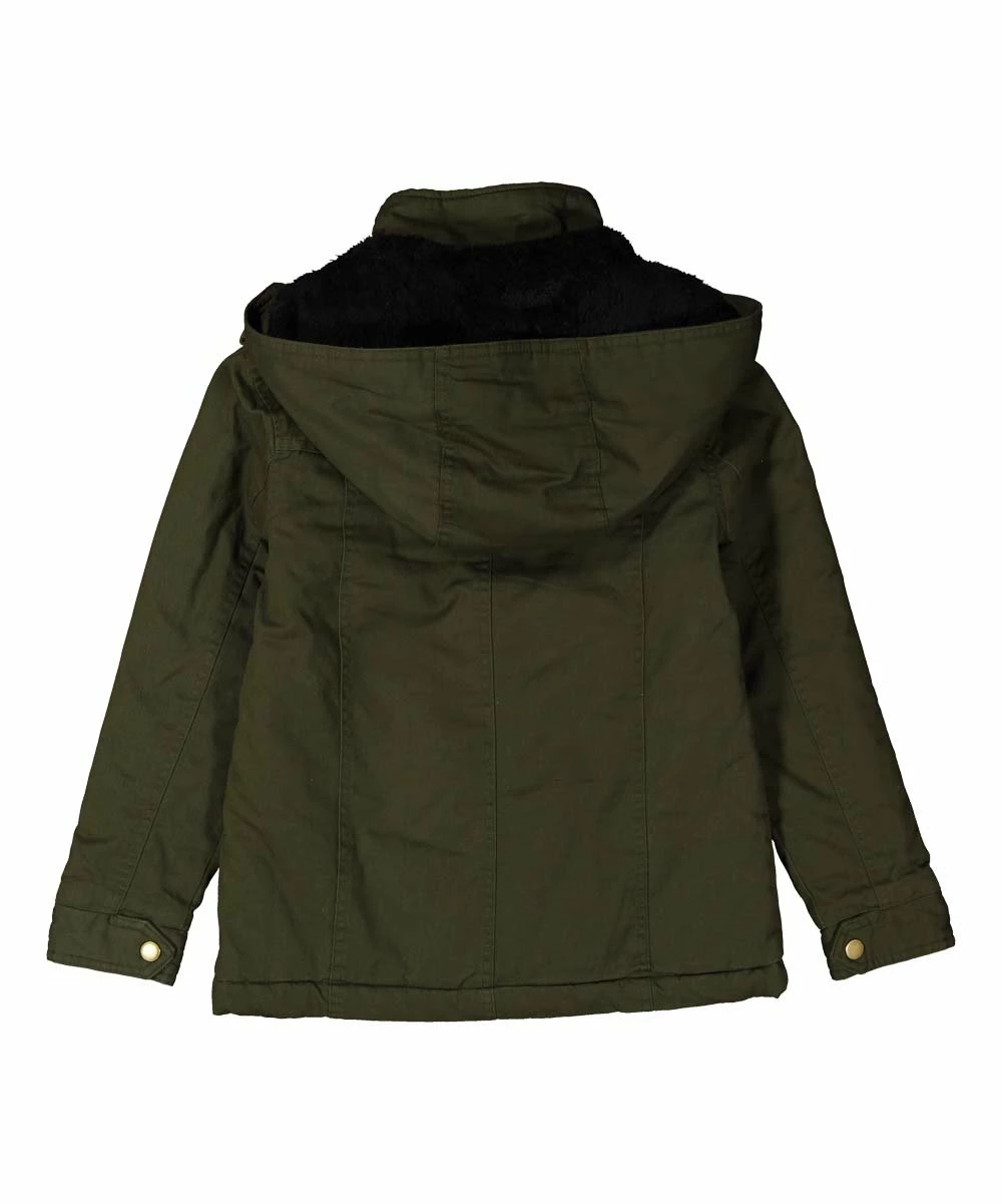 Brand new ๐ Daniel L Army Green Funnel-Neck Parka - Boys For Kids ๐ - Image 2