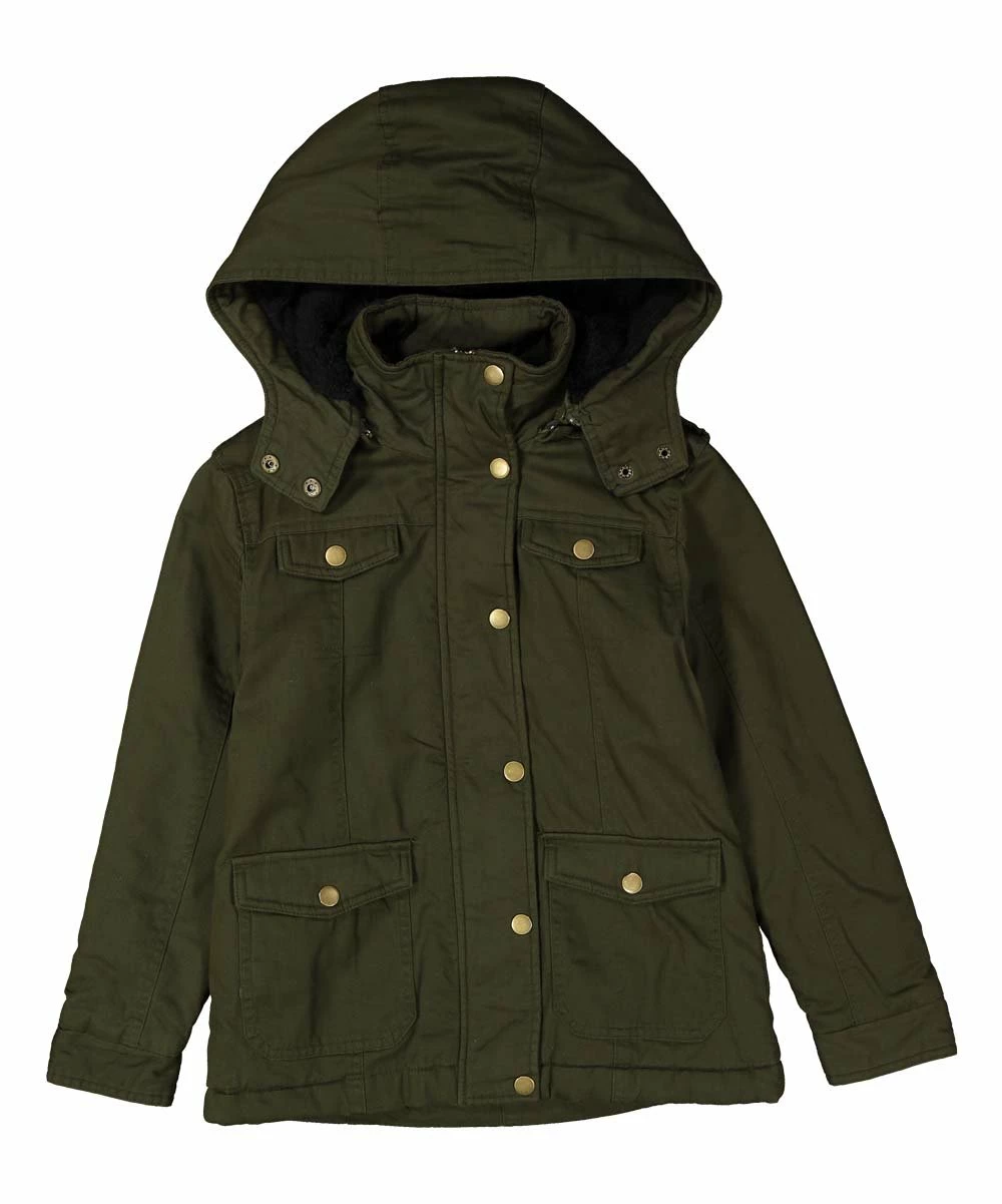 Brand new ๐ Daniel L Army Green Funnel-Neck Parka - Boys For Kids ๐