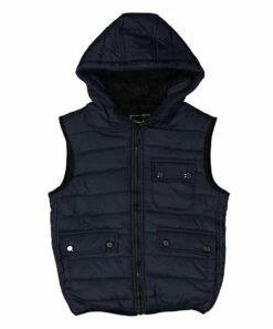 Outlet 🎁 Daniel L Navy Hooded Pocket Vest - Boys For Kids 🎉