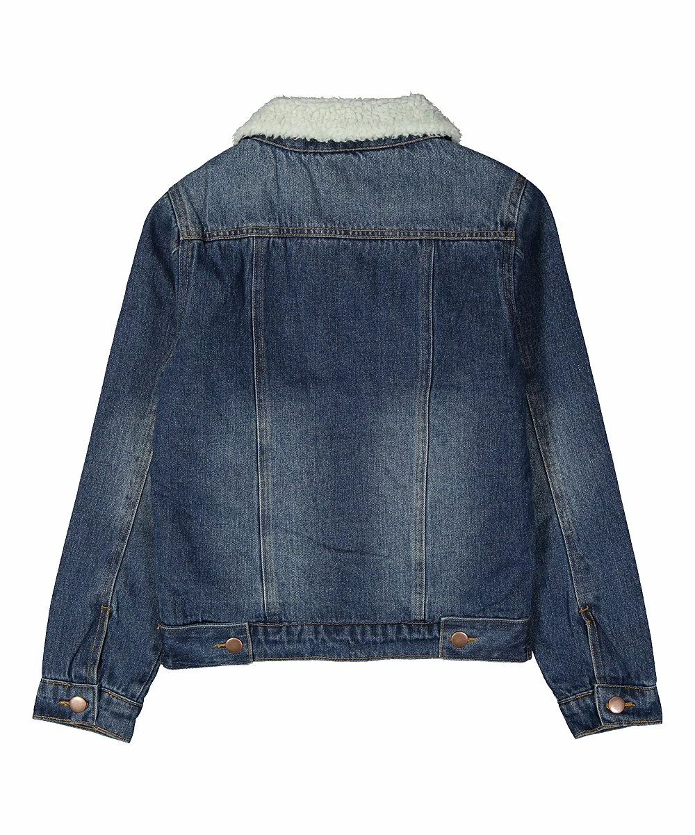 Cheapest โ๏ธ Daniel L Denim Blue Faux Fur-Collar Denim Jacket - Boys For Kids ๐คฉ - Image 2