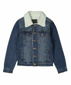 Cheapest ✔️ Daniel L Denim Blue Faux Fur-Collar Denim Jacket - Boys For Kids 🤩