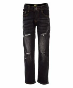 Discount ⭐ Daniel L Black Distressed Straight-Leg 👖 Jeans - Boys For Kids 🔔